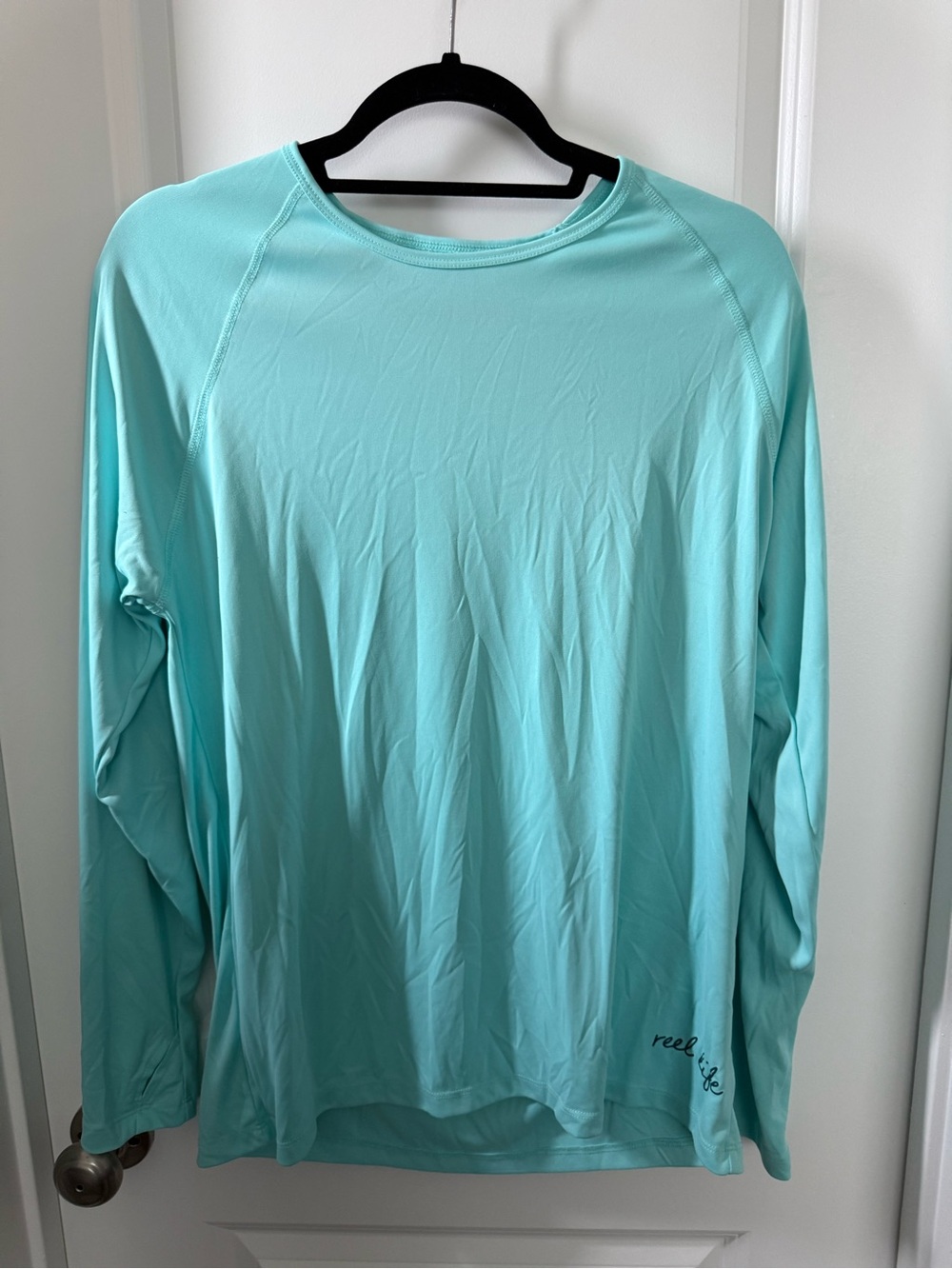 Aqua Mint Performance Tee with Printed Neck Logo